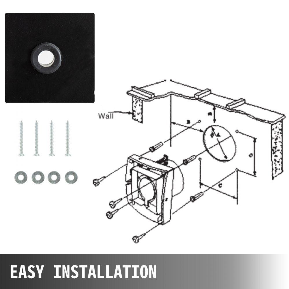 Industrial Ventilation Extractor Metal Axial Exhaust Commercial Air Blower Fan 300mm