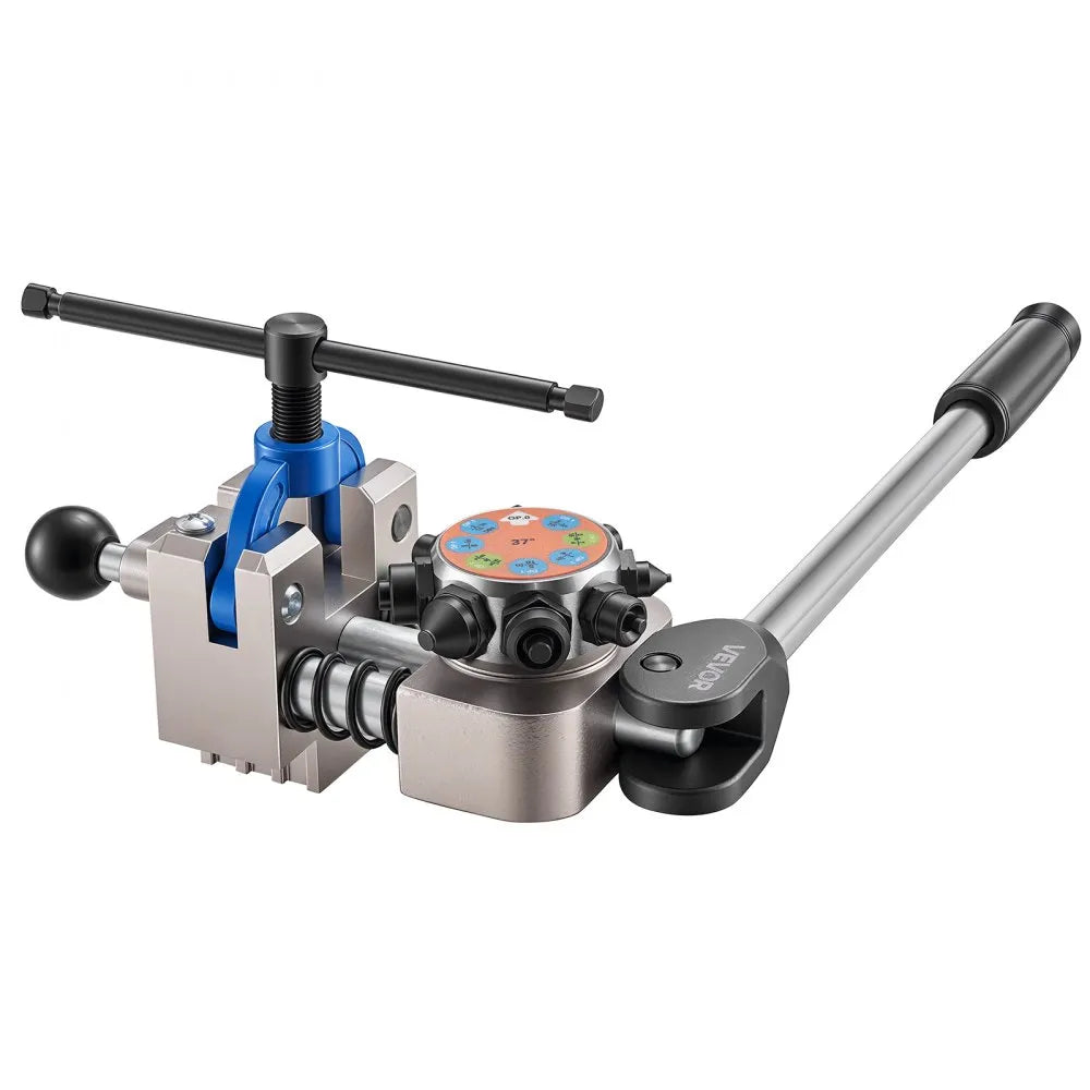 VEVOR Professional Brake Line Flaring Tool, 45 & 37 Degree Double Flare Bubble Flare Tool Kit for 3/16", 1/4", 5/16", 3/8" Copper Aluminum Thin Steel Tubes
