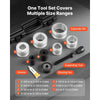 VEVOR Exhaust Pipe Expander Tool Kit, 1-5/8" to 4-1/4" Exhaust Pipe Stretcher, Muffler Pipes Spreader with 7 Heavy-Duty Collects & Storage Case, Automotive Car Tool Kit for Tailpipes Tubes