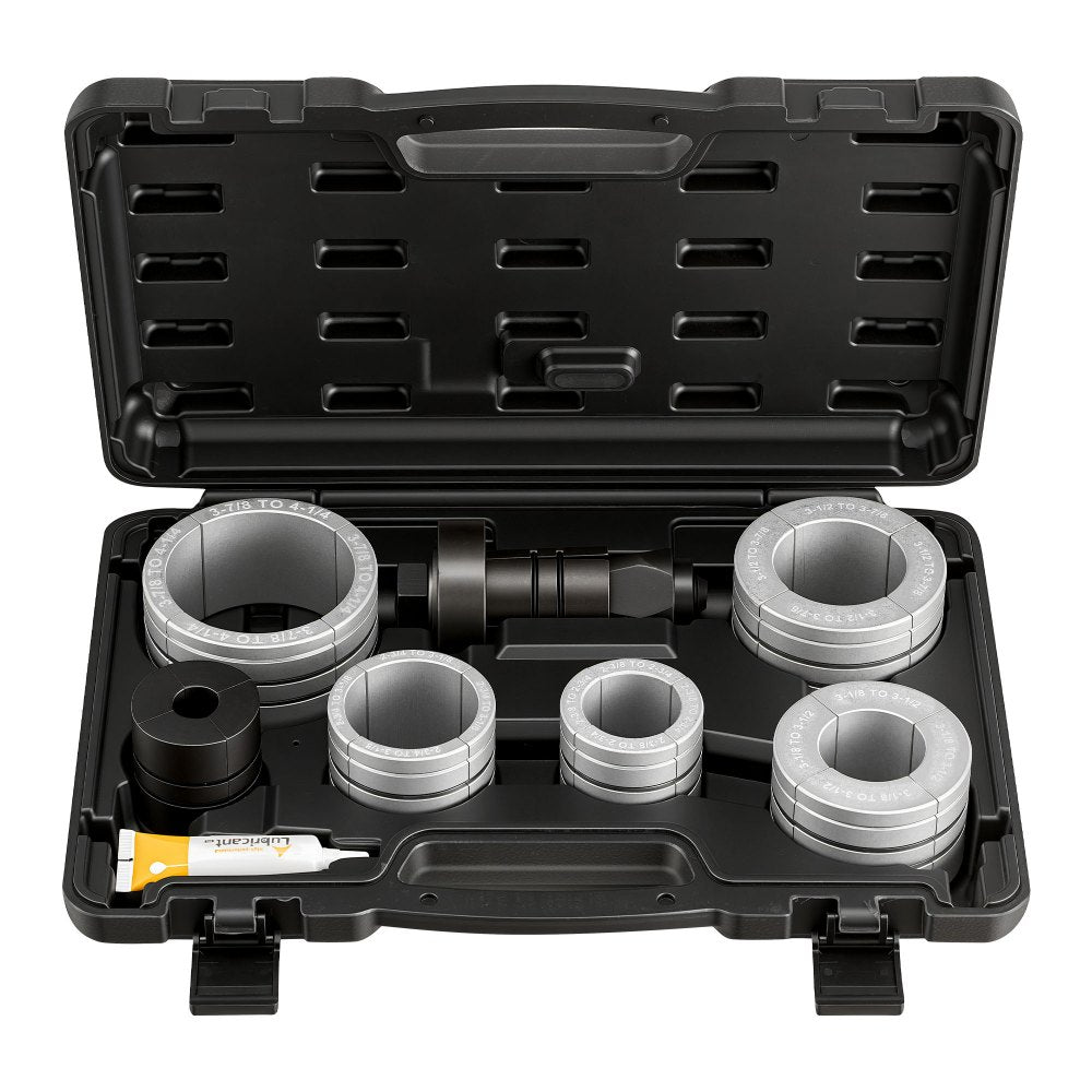 VEVOR Exhaust Pipe Expander Tool Kit, 1-5/8" to 4-1/4" Exhaust Pipe Stretcher, Muffler Pipes Spreader with 7 Heavy-Duty Collects & Storage Case, Automotive Car Tool Kit for Tailpipes Tubes