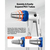 VEVOR PEX Pipe Expander Tool Kit, Manual Tubing Expansion Tool for 3/8", 1/2", 3/4", 1" PEX Pipes - with 4 Expanding Heads, Pipe Cutter & Carrying Case for Radiant Heating & Water Plumbing System