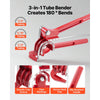 VEVOR 3/16" Brake Line Repair Kit, 45° Single Brake Line Flaring Tool Kit, 25FT Copper-Coated Brake Line with 20 Fittings & 2 Unions, 3-in-1 Tube Bender (1/4", 5/16", 3/8"), Tube Cutter Included