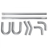 VEVOR Exhaust Pipe, 8 Pcs 2.25 Inch Mild Steel DIY Custom Exhaust Tubing Straight & U-Bend Kit with 90 & 135 Degree Pipes, Galvanized Surface Finish, Universal Fit for Truck, Sedan, Sports Car, SUV