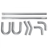 VEVOR Exhaust Pipe, 8 Pcs 2.25 Inch Mild Steel DIY Custom Exhaust Tubing Straight & U-Bend Kit with 90 & 135 Degree Pipes, Galvanized Surface Finish, Universal Fit for Truck, Sedan, Sports Car, SUV