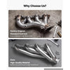 VEVOR Exhaust Headers Manifold Replacement for Chevy LS1 LS2 LS3 LS6 LS7, LS Engine Swap Conversion Exhaust Headers, Stainless Steel, Complete Hardware for Improved Exhaust Flow & Engine Performance
