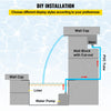 VEVOR Pool Fountain Stainless Steel Pool Waterfall Spillway with Pipe Connector Rectangular Garden Outdoor (59.1\")