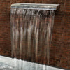 VEVOR Pool Fountain Stainless Steel Pool Waterfall Spillway with Pipe Connector Rectangular Garden Outdoor (17.7\")