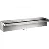 VEVOR Pool Fountain Stainless Steel Pool Waterfall Spillway with Pipe Connector Rectangular Garden Outdoor (17.7\")