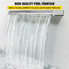 VEVOR Pool Fountain Stainless Steel Pool Waterfall 23.6\" x 4.5\" x 3.1\"(W x D x H) Waterfall Spillway with Pipe Connector Rectangular Garden Outdoor, Silver