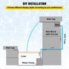 VEVOR Pool Fountain Stainless Steel Pool Waterfall 11.8\" x 4.5\" x 3.1\"(W x D x H) with LED Strip Light Waterfall Spillway with Pipe Connector Rectangular Garden Outdoor