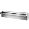 VEVOR Pool Fountain Stainless Steel Pool Waterfall 11.8\" x 4.5\" x 3.1\"(W x D x H) with LED Strip Light Waterfall Spillway with Pipe Connector Rectangular Garden Outdoor