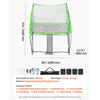 VEVOR Volleyball Training Net System, Freely Height-Adjustable Practice Equipment with Ball Return, 8x11ft Portable Net Station, Easy Setup for Backyard Indoor Outdoor Serving Spiking Improve Accuracy