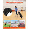 VEVOR 2-in-1 Volleyball Training Net System, Freely Height-Adjustable Practice Equipment with Ball Return, Portable Net Station, Easy Setup for Backyard Indoor Outdoor Serving Spiking Improve Accuracy