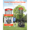 VEVOR Volleyball Setter Training Equipment, Angle and Height Adjustable Volleyball Trainer, Portable Practice Net with Cart, Wheels, Carrying Bag, Indoor Outdoor Target Net for Serving Spiking Setting