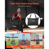 VEVOR Volleyball Setter Training Equipment, Angle and Height Adjustable Volleyball Trainer, Portable Practice Net with Cart, Wheels, Carrying Bag, Indoor Outdoor Target Net for Serving Spiking Setting