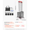 VEVOR Volleyball Setter Training Equipment, Angle and Height Adjustable Volleyball Trainer, Portable Practice Net with Cart, Wheels, Carrying Bag, Indoor Outdoor Target Net for Serving Spiking Setting
