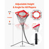 VEVOR Volleyball Setter Training Equipment, Angle and Height Adjustable Volleyball Trainer, Portable Practice Net with Steel Base, Carrying Bag, Indoor Outdoor Target Net for Serving Spiking Setting