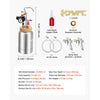 VEVOR Spray Paint Pressure Pot, 0.5 Gal/2 L Pressure Pot Paint Sprayer, φ1.8mm + φ3mm Two Spray Guns Central Pneumatic Sprays Gun with Two 9.8 FT/3 m Hoses for Furniture, Car, Fence, Max 45 Psi