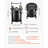 VEVOR Pressure Pot Tank, 5.3 Gal/20 L Heavy Duty Steel Air Tool Pressure Pot, Pressures Pots with Three Quick-Connect Couplers for Home Use, DIY, Art Creations, Large-Diameter Tank