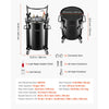 VEVOR Pressure Pot Paint Tank - dimensions and included accessories overview