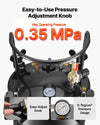 VEVOR Pressure Pot Paint Tank - pressure adjustment knob and gauge