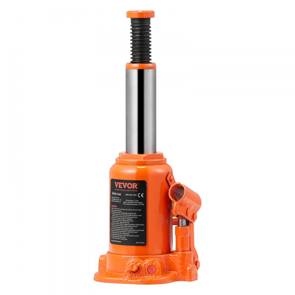 VEVOR Hydraulic Bottle Jack, 12 Ton/26455 LBS All Welded Bottle Jack, 7.5-14 inch Lifting Range, with 3-section Long Handle, for Pickup Truck, Truck, Car, RV, Auto Repair, Industrial Engineering