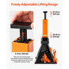 VEVOR Hydraulic Bottle Jack and Jack Stand in One 3 Ton (6613.9 lbs) Lift, for Sedans, Compact SUVs & Small Vans, 10.75"-21.14" Lifting Range, All-in-One Heavy Duty Vehicle Unijack with Wide Base