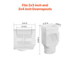 VEVOR Gutter Downspouts, Downspout Diverter Rainwater Collection System Fits for 2x3 or 3x4 Inch Standard Inlet and Φ4inch Outlet, Flexible Rain Water Barrel Kit with Mesh Screen & Transparent, White