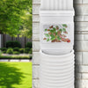 VEVOR Gutter Downspouts, Downspout Diverter Rainwater Collection System Fits for 2x3 or 3x4 Inch Standard Inlet and Φ4inch Outlet, Flexible Rain Water Barrel Kit with Mesh Screen & Transparent, White