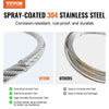 VEVOR Wire Rope Kit, 1/8" 100 ft 304 Stainless Steel Cable with 59 Accessories, 650 lbs Breaking Strength, 7x7 Strands Construction Marine Aircraft Grade for Handrail Stair Decking Fence Outdoors