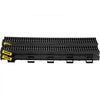 VEVOR Trench Drain System, Channel Drain with Plastic Grate, 5.7x3.1-Inch HDPE Drainage Trench, Black Plastic Garage Floor Drain, 4x39 Trench Drain Grate, with 4 End Caps, for Garden, Driveway-4 Pack