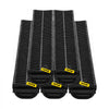 VEVOR Trench Drain System, Channel Drain with Plastic Grate, 5.7x3.1-Inch HDPE Drainage Trench, Black Plastic Garage Floor Drain, 5x39 Trench Drain Grate, with 5 End Caps, for Garden, Driveway-5 Pack