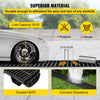 VEVOR Trench Drain System, Channel Drain with Plastic Grate, 5.8x3.1-Inch HDPE Drainage Trench, Black Plastic Garage Floor Drain, 6x39 Trench Drain Grate, with 6 End Caps, for Garden, Driveway-6 Pack