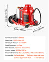 VEVOR Air Hydraulic Bottle Jack, 50 Ton (110231.5 lbs) Capacity, 10.4-16.1 Inch Lifting Range, Pneumatic/Manual Heavy Duty Welded Bottle Jack with Pump for Car, SUV, Pickup, Truck, RV Auto Repair, Red
