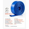 VEVOR Discharge Hose 1-1/2" x 50 ft PVC Lay Flat Backwash Water Pump Hose, for Swimming Pool Sand Filter & Sump Pump, Heavy Duty, Water Transfer Drainage, Weather & Burst-Resistant, with Clamps, Blue