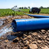 VEVOR Discharge Hose 1-1/2" x 50 ft PVC Lay Flat Backwash Water Pump Hose, for Swimming Pool Sand Filter & Sump Pump, Heavy Duty, Water Transfer Drainage, Weather & Burst-Resistant, with Clamps, Blue