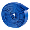 VEVOR Discharge Hose 1-1/2" x 50 ft PVC Lay Flat Backwash Water Pump Hose, for Swimming Pool Sand Filter & Sump Pump, Heavy Duty, Water Transfer Drainage, Weather & Burst-Resistant, with Clamps, Blue