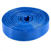 VEVOR Discharge Hose 1-1/2" x 50 ft PVC Lay Flat Backwash Water Pump Hose, for Swimming Pool Sand Filter & Sump Pump, Heavy Duty, Water Transfer Drainage, Weather & Burst-Resistant, with Clamps, Blue