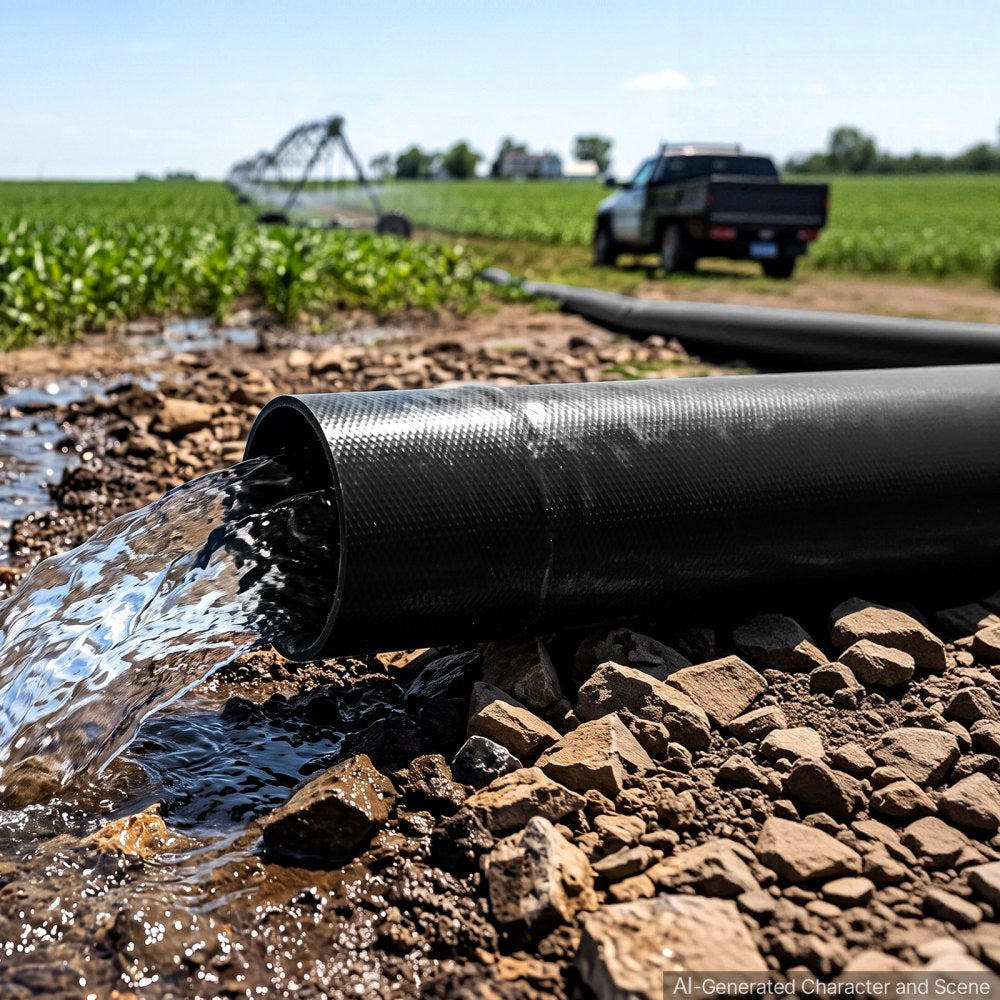 VEVOR Discharge Hose 2" x 100 ft PVC Lay Flat Backwash Water Pump Hose, for Swimming Pool Sand Filter & Sump Pump, Heavy Duty, Water Transfer Drainage, Weather & Burst-Resistant, with Clamps, Black