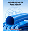 VEVOR Discharge Hose 2" x 50 ft PVC Lay Flat Backwash Water Pump Pool Hose, for Swimming Pool Sand Filter & Sump Pump, Water Transfer Drainage, Weather & Burst-Resistant, with Pin Lug Fittings, Blue