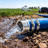 VEVOR Discharge Hose 2" x 50 ft PVC Lay Flat Backwash Water Pump Pool Hose, for Swimming Pool Sand Filter & Sump Pump, Water Transfer Drainage, Weather & Burst-Resistant, with Pin Lug Fittings, Blue