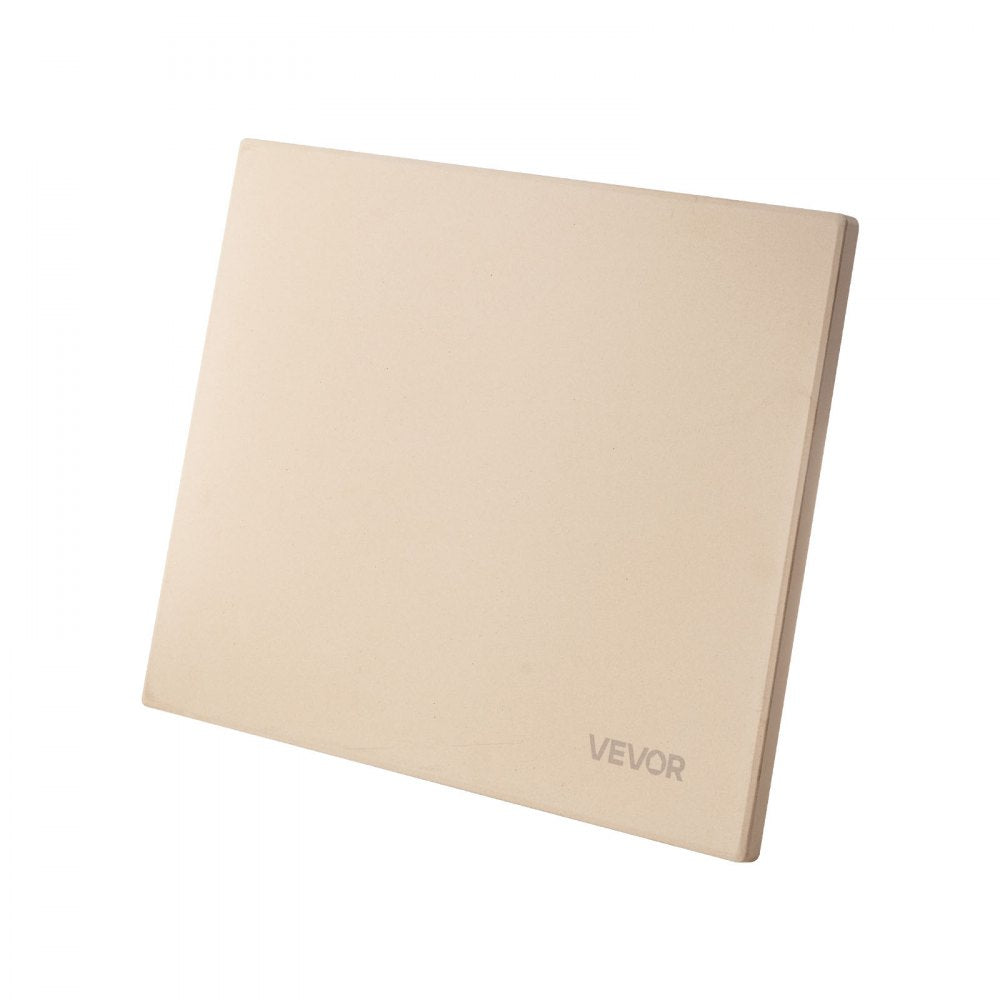 VEVOR Pizza Stone, 15 x 12 in Rectangular Cordierite Pizza Stone, Extra Large Baking-Stone with Scraper, 0.6 in Thick Heat-Resistant Cordierite, for Kitchen Oven, Baking Bread & Pizzas, BBQ Grilling