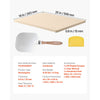 VEVOR Pizza Stone, 20 x 14 x 0.6 in Rectangular Cordierite Pizza Stone, 1450℉ Heat-Resistant Cook Stone, Extra Large Baking-Stone with Metal Peel, Scraper, for Kitchen Bake Oven, BBQ Grill