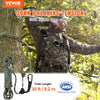 VEVOR Tree Stand Safety Rope, 30 ft/91.44 m Treestand Lifeline Rope 30KN Breaking Tension, 0.6'' Hunting Safety Line with Prusik Knot, 2pcs Carabiner and Silencer, for Treestrap and Climbing