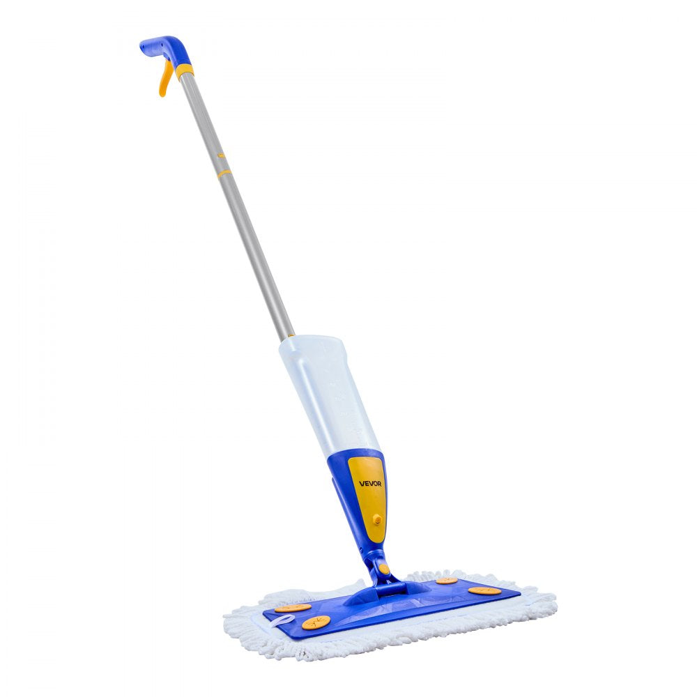 VEVOR Spray Mop, with 3 Washable Pads for Dry and Wet Floor Cleaning and a 27oz Refillable Water Tank, Microfiber Dust Wet Mop & Twisted Cotton Dry Mop, Commercial Home Use for Tiles/Vinyl/Wood Floor
