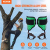 VEVOR Tree Climbing Spikes, 1 Pair Alloy Steel Climbing Spurs, 350lbs Load Capacity Tree Climbing Gear with Straps and Spike Protectors, Arborist Equipment for Climbers, Hunting, Fruit Picking, Green