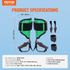VEVOR Tree Climbing Spikes, 1 Pair Alloy Steel Climbing Spurs, 350lbs Load Capacity Tree Climbing Gear with Straps and Spike Protectors, Arborist Equipment for Climbers, Hunting, Fruit Picking, Green