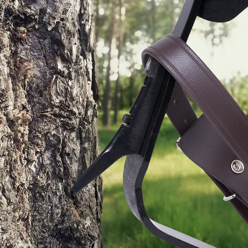 VEVOR Tree Climbing Spikes, 1 Pair Alloy Steel Climbing Spurs, 350lbs Load Capacity Tree Climbing Gear with Straps and Spike Protectors, Arborist Equipment for Climbers, Hunting, Fruit Picking, Green