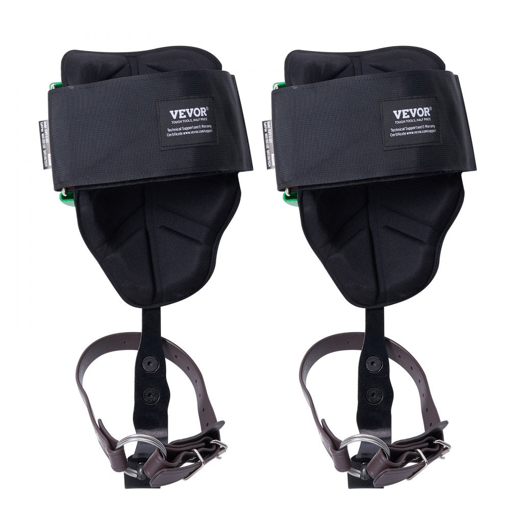 VEVOR Tree Climbing Spikes, 1 Pair Alloy Steel Climbing Spurs, 350lbs Load Capacity Tree Climbing Gear with Straps and Spike Protectors, Arborist Equipment for Climbers, Hunting, Fruit Picking, Green