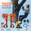 VEVOR Tree Climbing Spikes Set, 1 Pair Alloy Steel Climbing Spurs with Safety Rope and Safety Harness, 350lbs Load Capacity Tree Climbing Gear, Arborist Equipment for Climbers, Fruit Picking, Orange